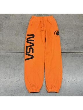 kid cudi man on the moon nasa orange rapper merch sweatpants size small